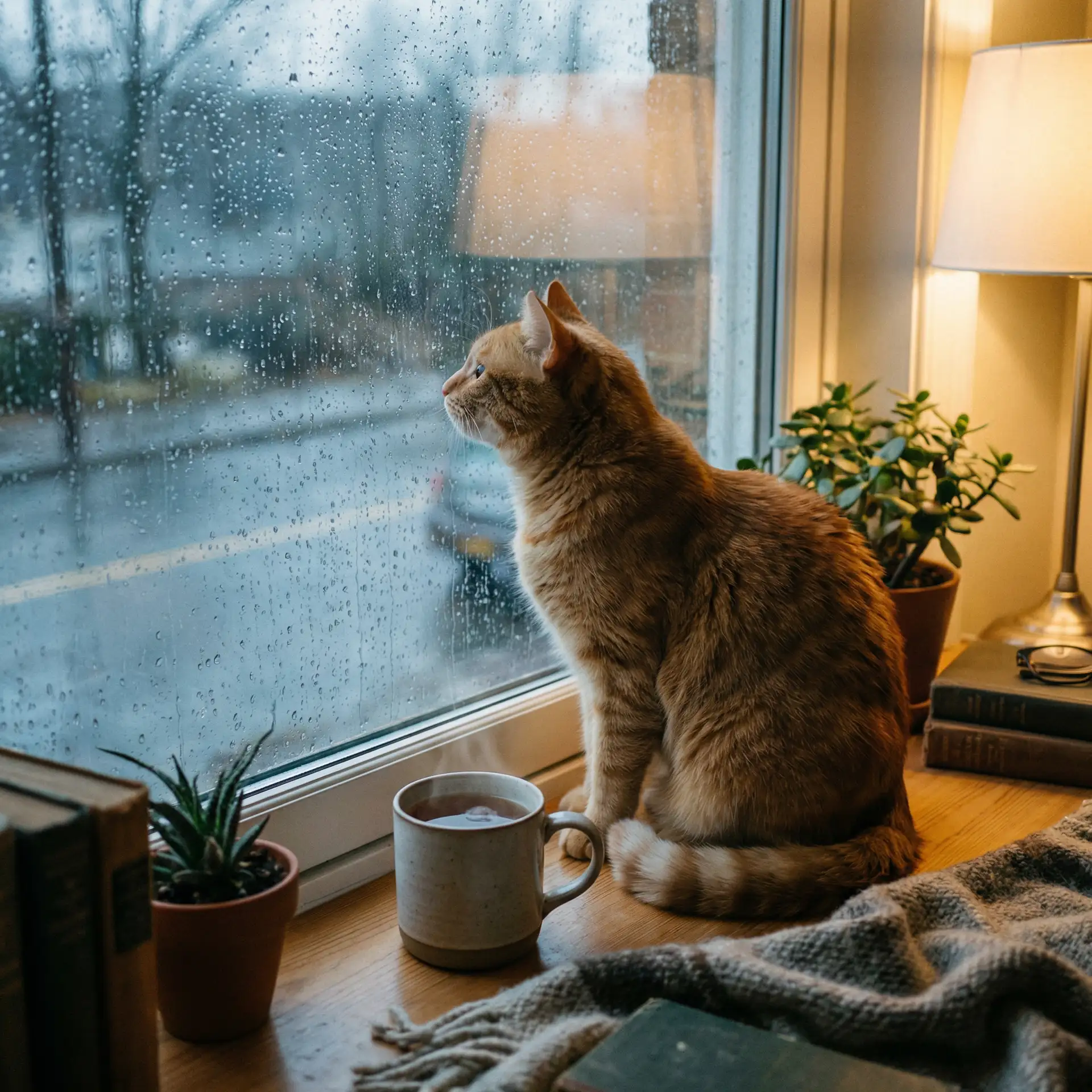 猫咪望着窗外的雨 - 电驴搜索失败